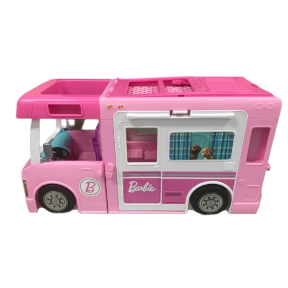 Barbie | Camper Toy Playset, 3-In-1 Dreamcamper w/ Accessories and 4 Barbie's - Picture 7 of 7